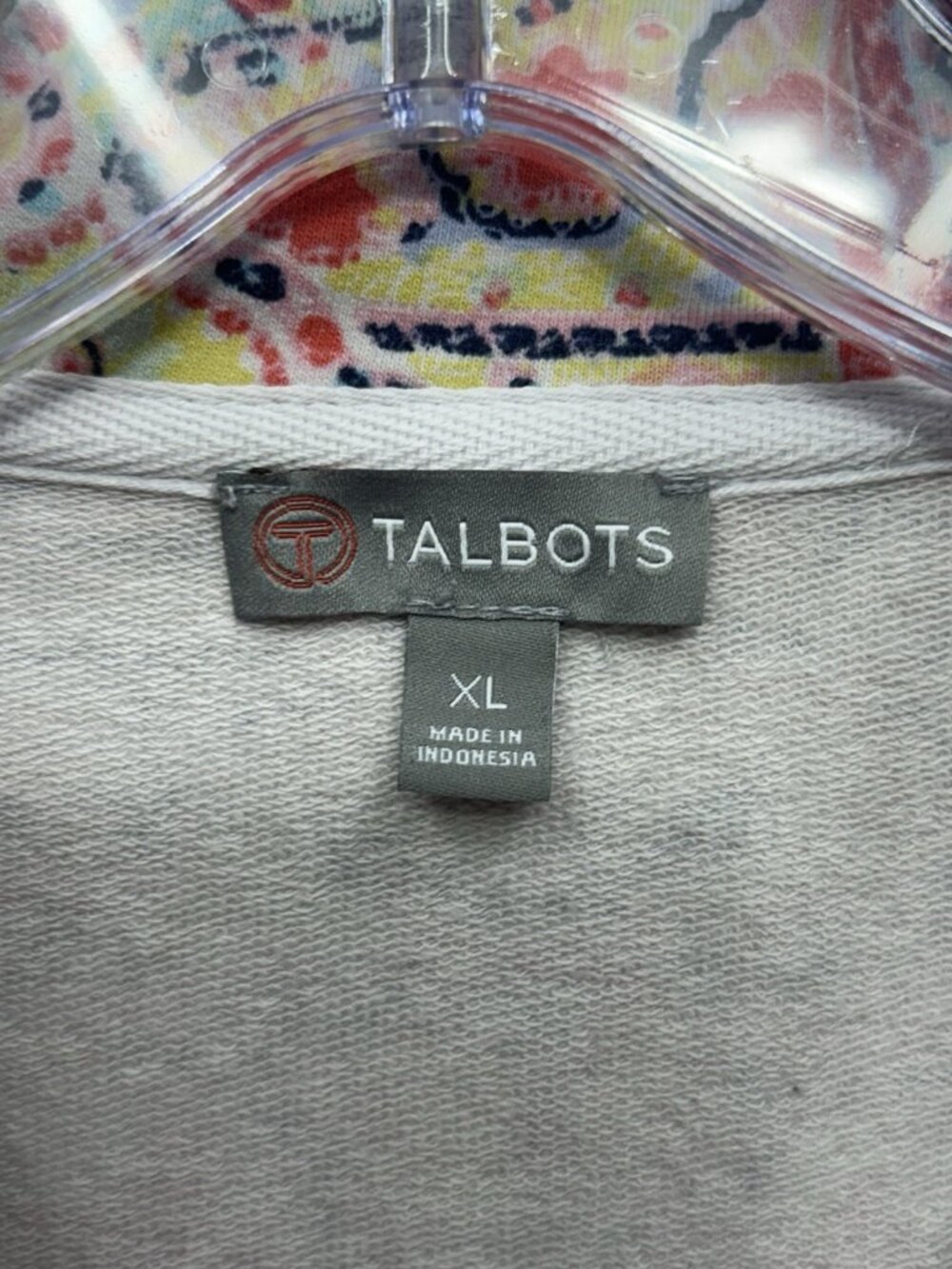 T By Talbots Quarter Zip Pullover Fleece Women’s XL Paisley Multicolor Pockets - Picture 5 of 6